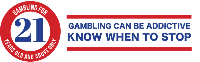 Responsible gaming 21+ badge